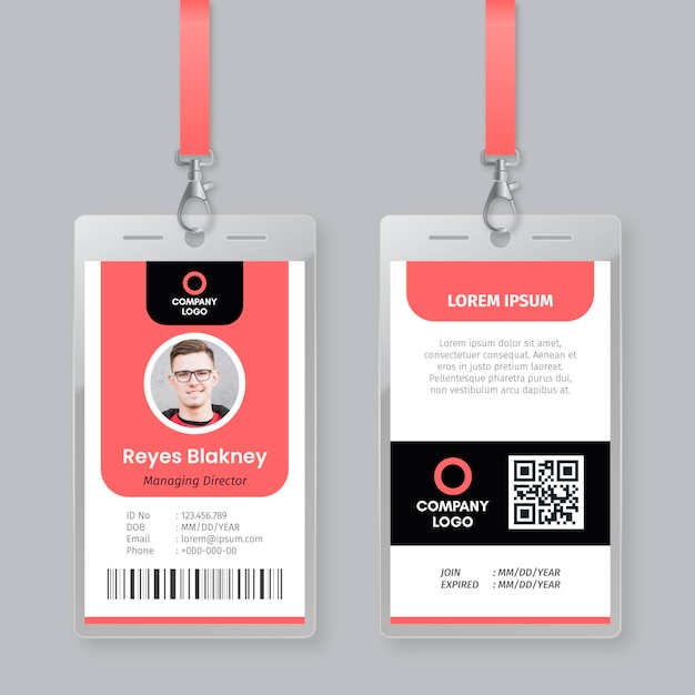 Minimal id cards template concept