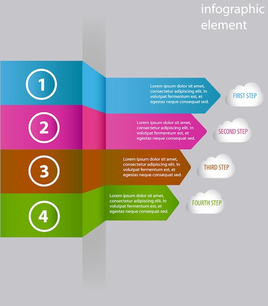 Minimal infographics. Arrow. Vector illustration. EPS10 vector