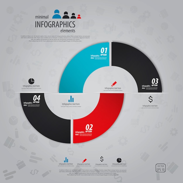 Minimal infographics design.