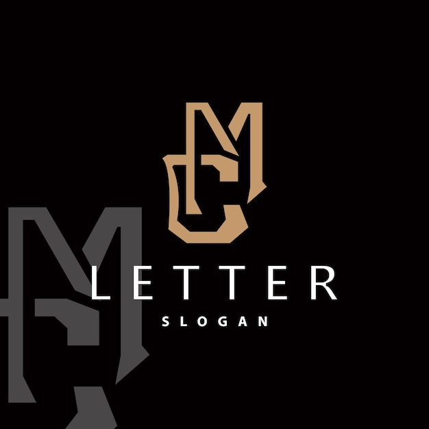 Minimal Initial CM Letter Logo Modern And Luxury Icon Vector Template Element