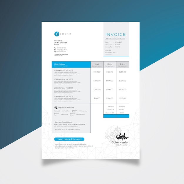 Minimal Invoice Template