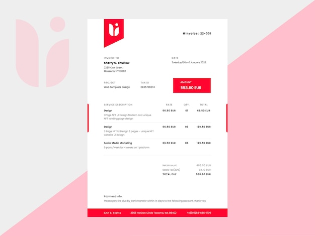 Minimal Invoice Template