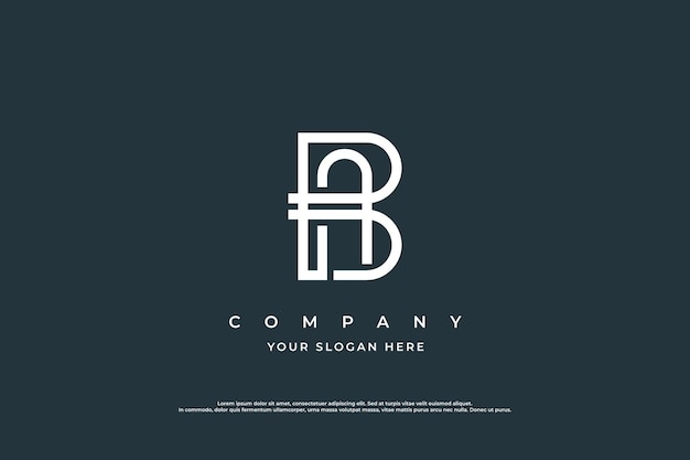 Minimal Letter AB or BA Monogram Logo Design Vector Template