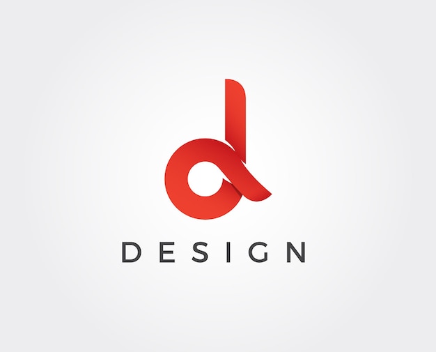 Minimal letter d logo template 