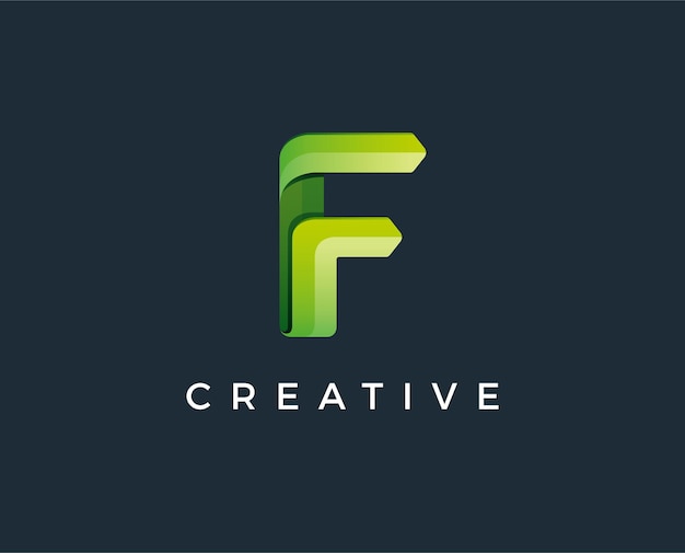 Minimal letter f logo template  illustration