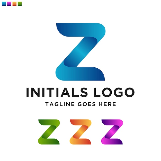 Minimal Letter Initial Z Logo Design Template. Vector Logo Illustration