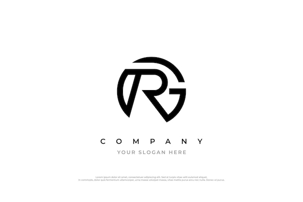 Vector minimal letter rg or gr logo design