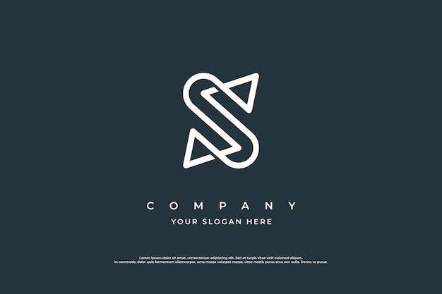 Minimal Letter S Logo Design Vector