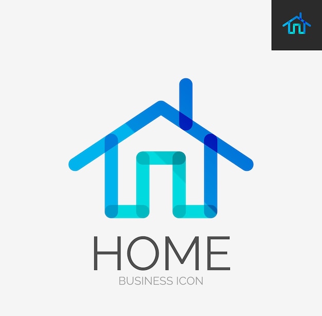 Minimal line design logo home icon