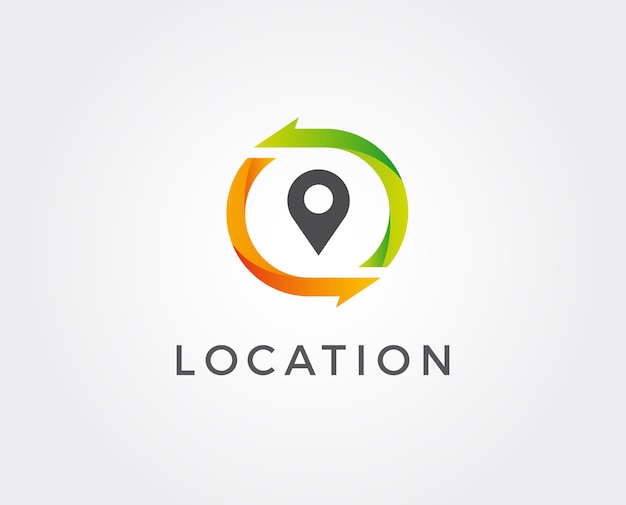 Minimal location logo template