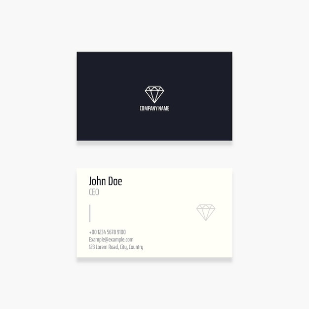 Minimal Luxury Business Card Design BampW