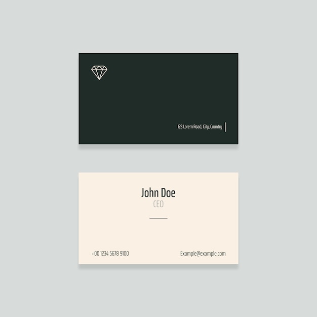 Minimal Luxury Green Business Card Design