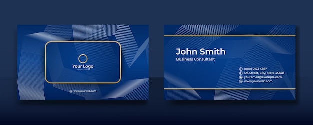 Minimal modern business card design featuring geometric elements