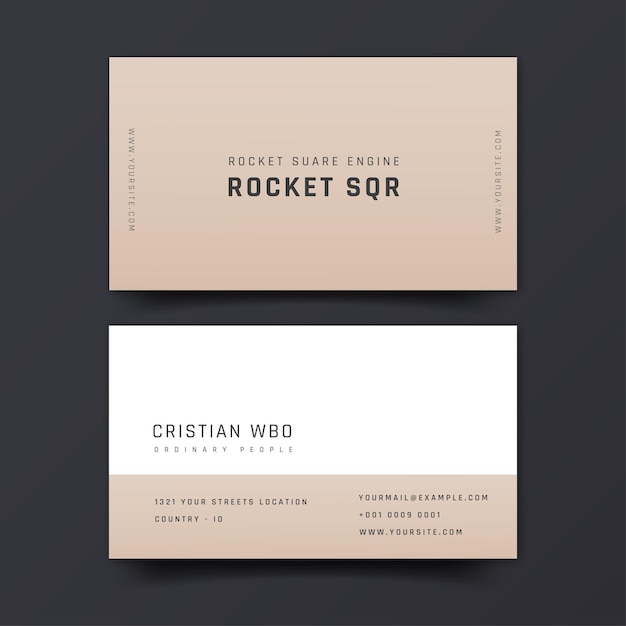 minimal modern business card template