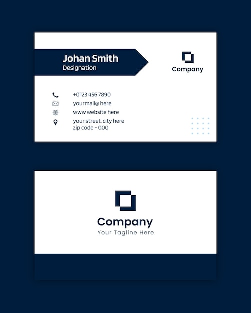 Vector minimal modern corporate business card design