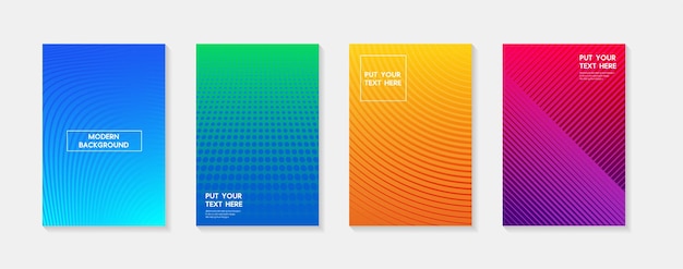 Minimal modern cover design Dynamic colorful gradients Future geometric patterns