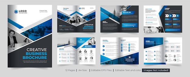 Minimal multi page business brochure template layout design and professional business profile design