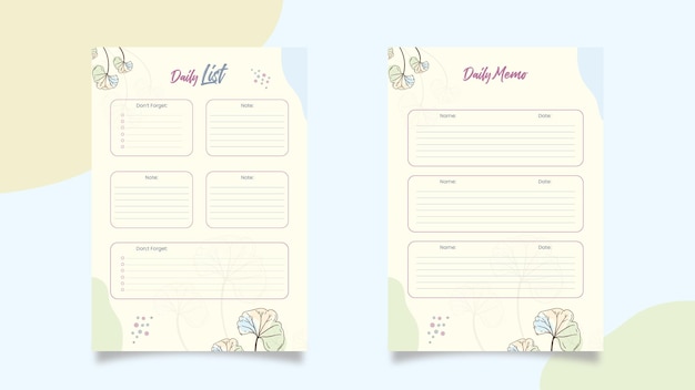 Minimal planner Design Full Branding Set