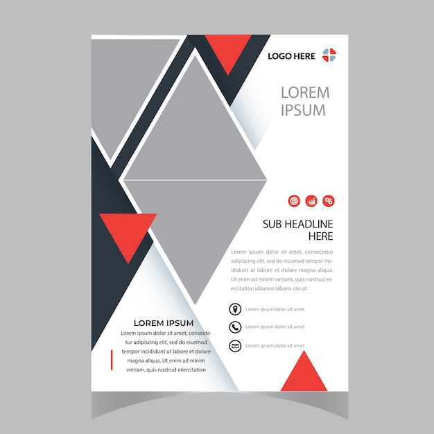 Minimal Poster Brochure Flyer design Layout background vector template A4