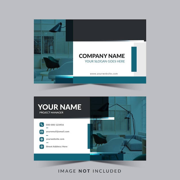 Minimal professional business card design in dark color