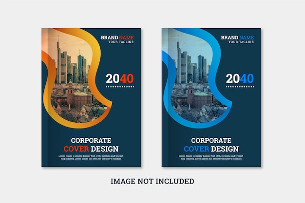 Minimal professional business corporate book cover design template a4 or brochure cover design