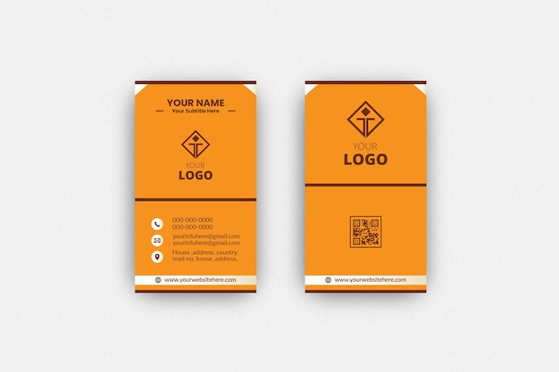 Vector minimal realistic business card design