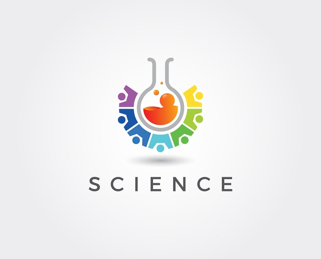 Minimal science logo template 