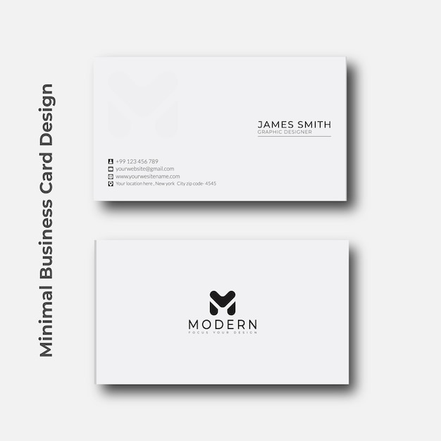 Vector minimal simple minimalist business card design template