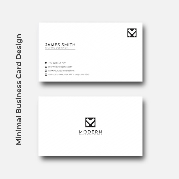 Vector minimal simple minimalist business card design template