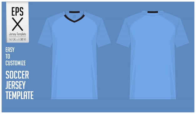 Minimal Soccer jersey or football kit template design