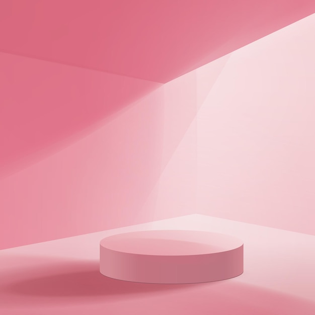 Minimal style interior pink room