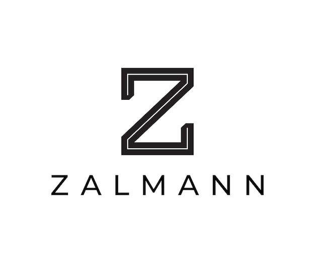 Minimal style letter z vector logo design