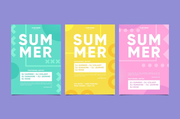 Minimal summer party poster