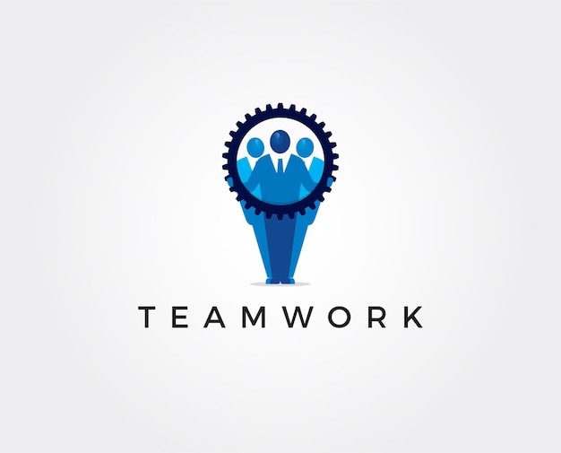 Minimal team work logo template