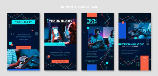 Minimal technology instagram stories