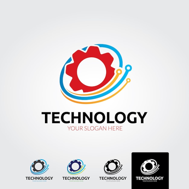 Minimal technology logo template  vector illustration