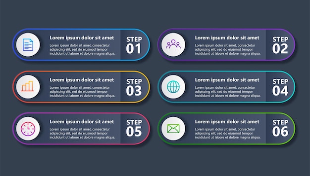 Minimal template busness infographic design