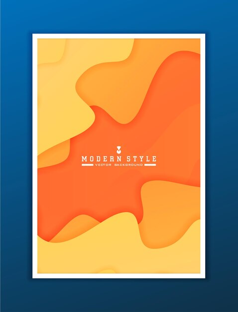 Minimal template in paper cut style design for branding advertising with abstract shapes