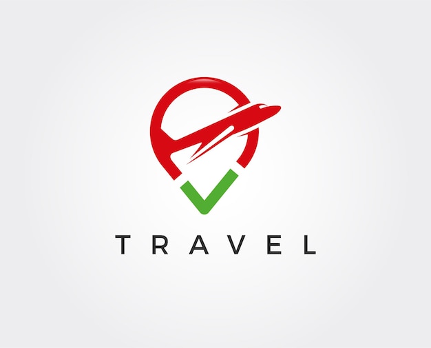 Minimal travel logo template