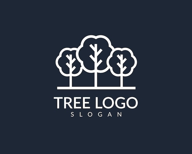 Minimal Tree Logo for Brand vector and editable