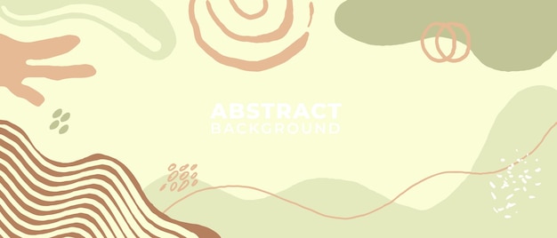 Minimal trendy hand drawn abstract background with boho element and pastel colors