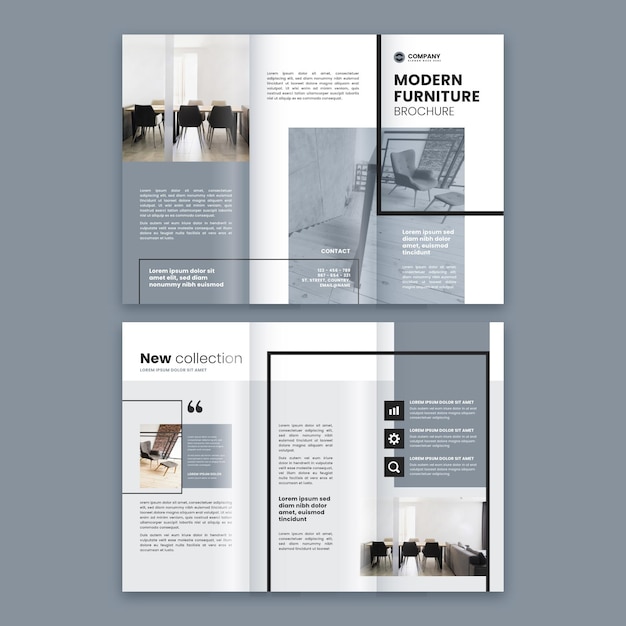 Minimal trifold brochure template