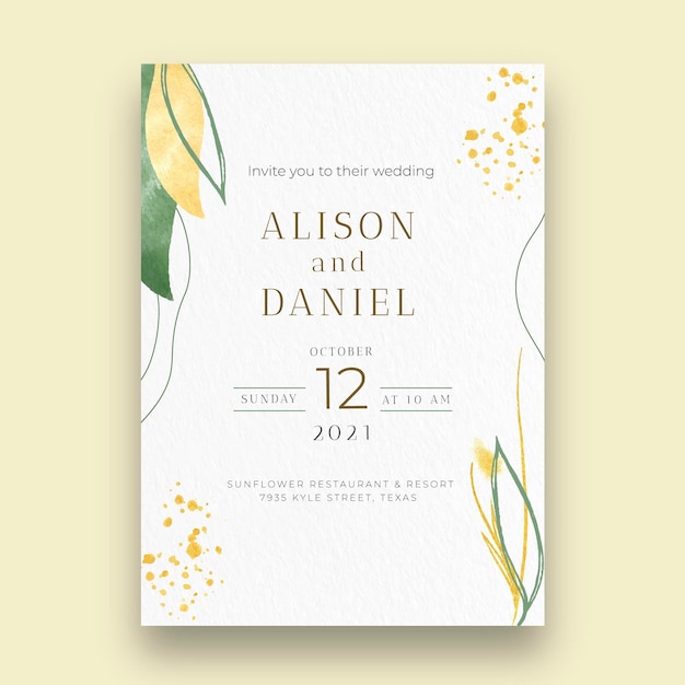 Minimal wedding card