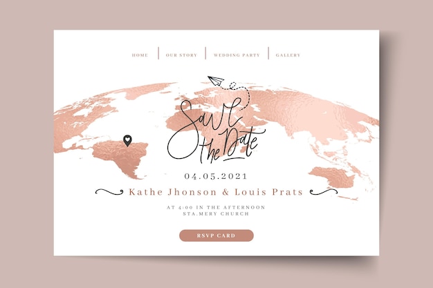 Minimal wedding landing page