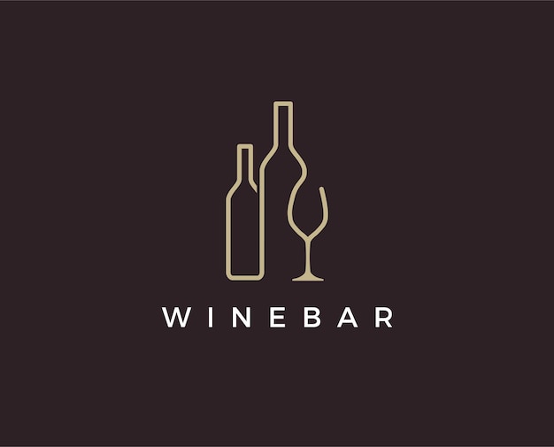 minimal wine logo template