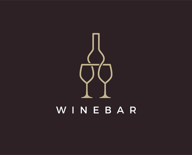 minimal wine logo template