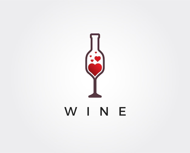 minimal wine logo  template 