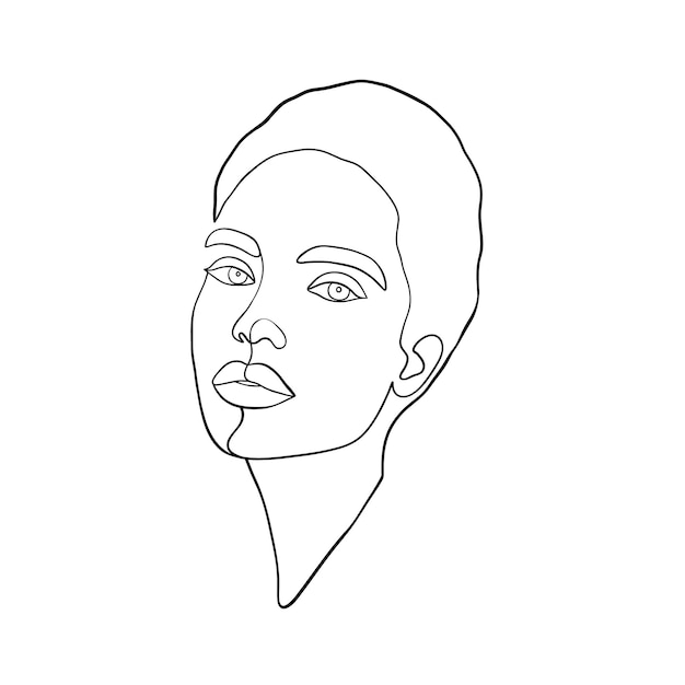 Minimal woman face