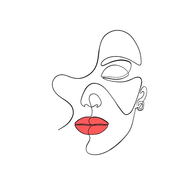 Minimal woman face