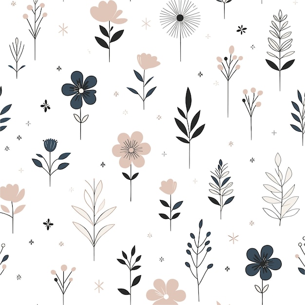 minimalism flowers pattern